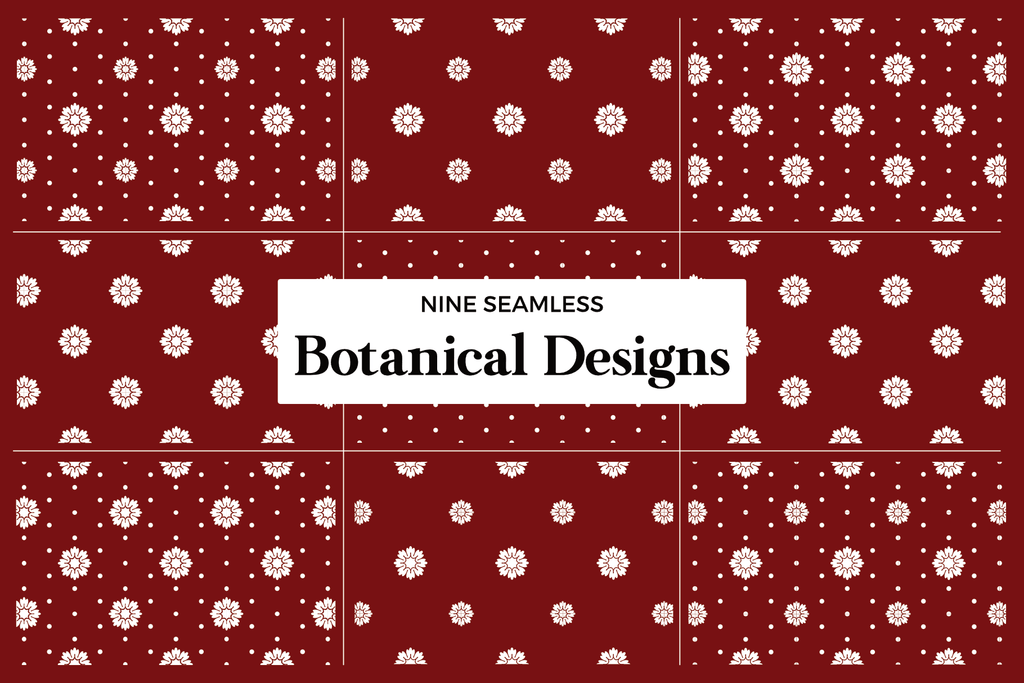 Nine Seamless Botanical Designs - Viki SisnettePattern