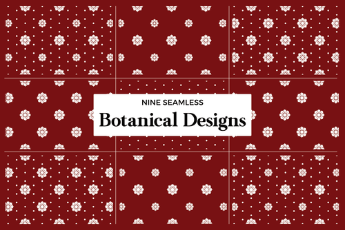 Nine Seamless Botanical Designs - Viki SisnettePattern