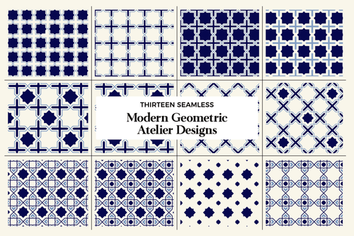 Thirteen Seamless Modern Geometric Atelier Patterns - Viki SisnettePattern